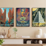 6Packs Abstract Landscape Diamond Art Kits for Adults,Ring Art Diamond Painting Kits,DIY 5D Fairy Dust Diamond Art Painting Kits,Magic Castle Diamond Dots for Adults for Home Wall Decor 12x16inch Yijingtop