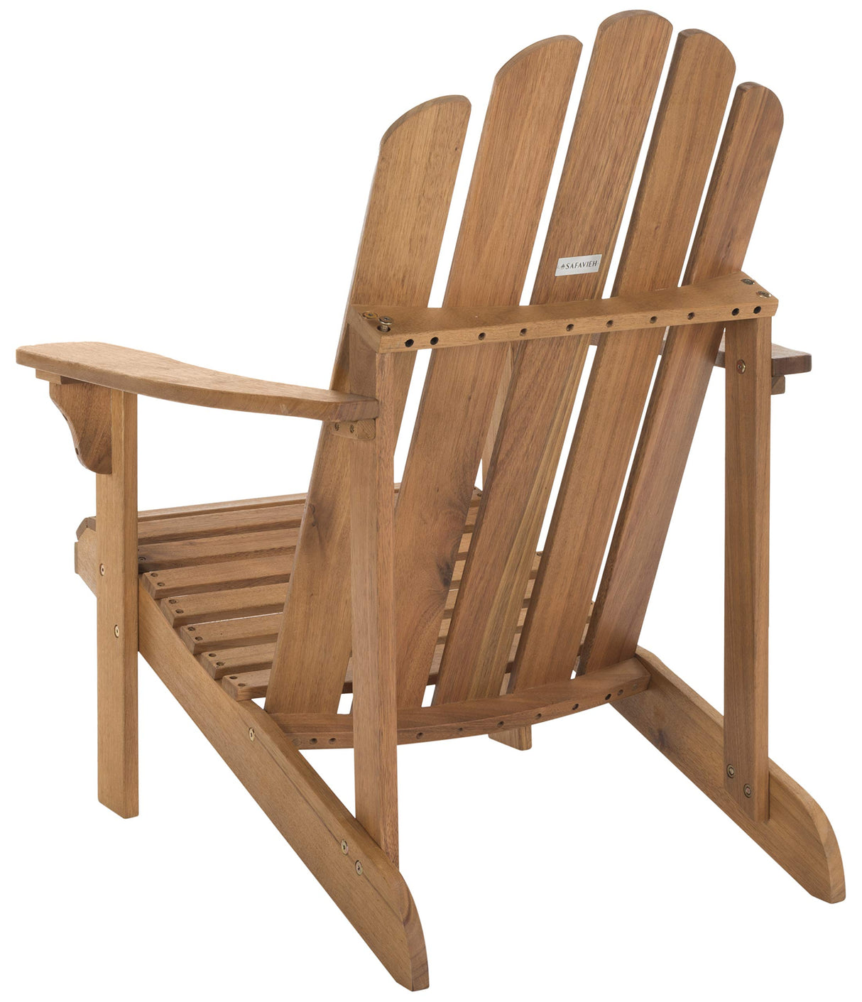 Safavieh PAT7027A Outdoor Collection Topher Teak Adirondack Chair, Natural Safavieh