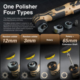 Blycorul Cordless Mini Polisher,1/1.5/2Inch Micro Polisher,DA&RO Cordless Polisher with 11 Variable Speed 2500-6000 RPM,2 * 2.0Ah Rechargeable Batteries,Polisher for Car Detailing,Polishing,Cleaning Blycorul