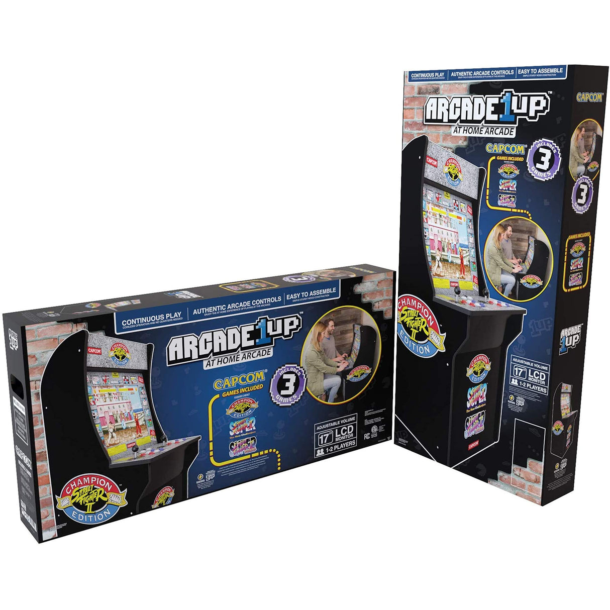 Arcade1Up Street Fighter - Classic 3-in-1 Home Arcade, 4ft ARCADE1UP