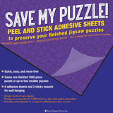 PETER PAUPER PRESS Save My Puzzle! Peel and Stick Adhesive Sheets to Preserve Your Jigsaw Puzzle PETER PAUPER PRESS