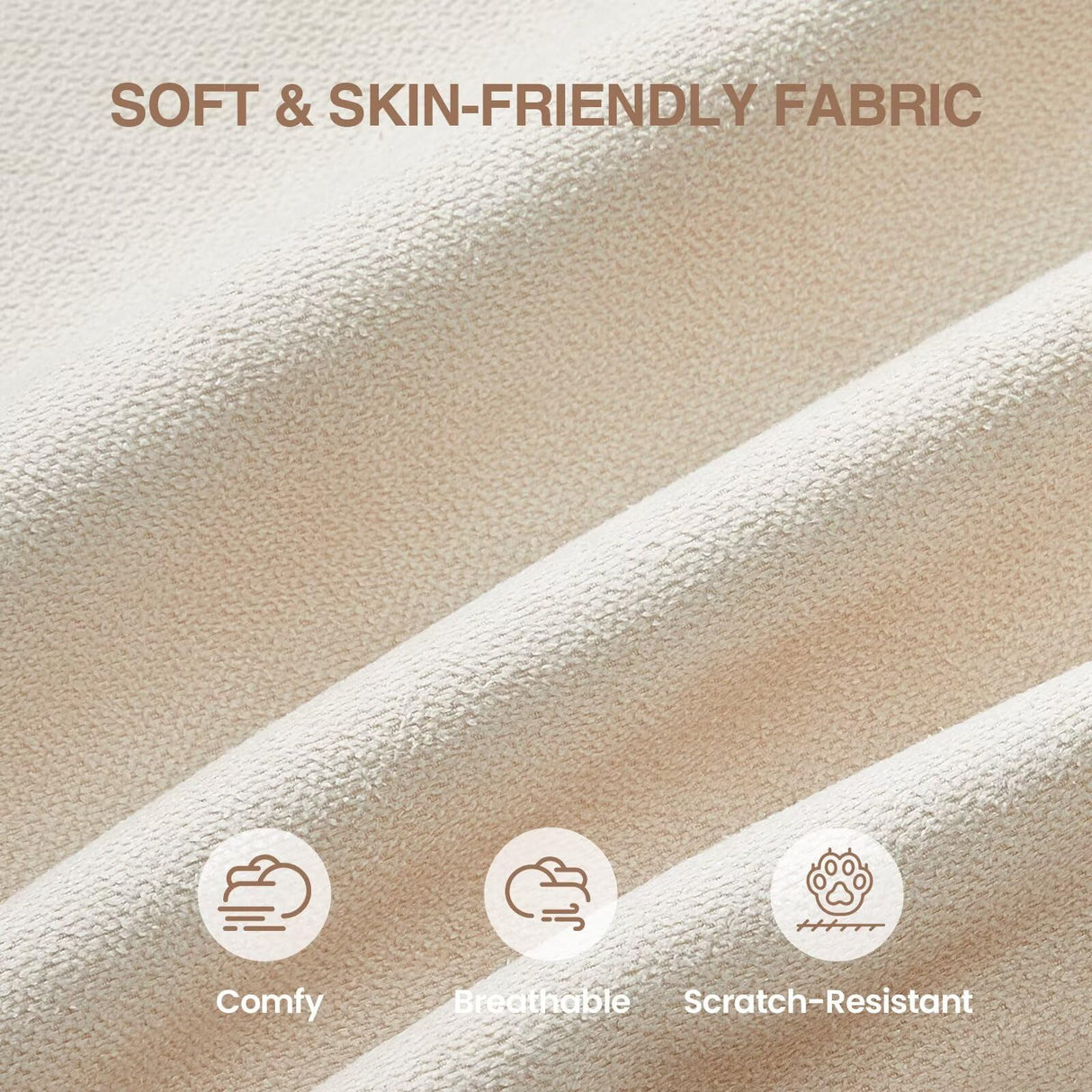 POYISOU Sectional Couches for Living Room, L Shaped Couch with Storage Ottoman, Small Sofa Comfy Couch with 2 Cup Holders, Modern 3 Seater Convertible Sofas for Apartment, Office, Beige POYISOU