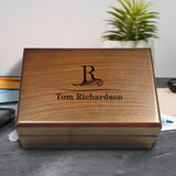 Personalized Walnut Gift Box, Luxury Mens Jewelry Box, Groomsmen Wooden Box, Men's Keepsake Box, Best Man Wood Box, Wooden Box Birthday Gift Generic