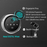 Biometric Wall Safe, Hidden Fingerprint Security Wall Safe, In Wall Safe Between Studs, Perfect for Home/Office/Hotel, Secure Handgun, Documents, Jewelry, Valuables Black LANGGER V