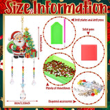 Jetec 3 Pcs Christmas Diamond Art Kits Painting Suncatcher Wind Chime Double Sided Crystal Hanging Ornaments for DIY Crafts Window Home Garden Decor(Snowman, Gingerbread Man, Santa) Jetec
