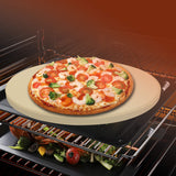 VIKEYHOME Round Pizza Stone, Heavy Duty Cordierite Pizza Grilling Stone, Baking Stone, Pizza Pan, Perfect for Oven, BBQ and Grill, Thermal Shock Resistant, Durable and Safe, 12 Inch Round, 4.6Lbs VIKEYHOME