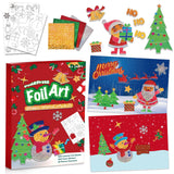 Vloso Christmas Fun Foil Art Kit for Kids,No Mess Art Creative Activity Travel Art and Crafts for Kids,Christmas Gifts Crafts for Girls&Boys Ages 4, 5, 6, 7, 8, 9(Christmas) Vloso