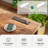 Huuger 63 x 24 inch Desk with Power Outlets & USB-C, Deeper & Thicker Desktop, Robust Metal Tubes, Computer Desk, Heavy Duty Office Desk, Work Gaming Desk, for Home Office, Rustic Brown Huuger