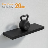 Boswillon Black Floating Shelves for Wall, 4 Sets Wall Mounted Shelves, Display Shelves for Wall Decor, Shelf for Bathroom, Kitchen, Living Room – Black Boswillon