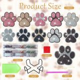 10 Pcs Dog Paw Shaped Diamond Painting Coasters Kits Cat Pet DIY with Holder for Beginners Adults and Kids Art Craft Supplies Gift… YLOLUL
