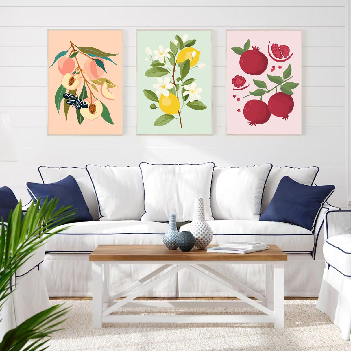 cupmod 6Pack Paint by Number for Adults and Kids,DIY Acrylic Painting Paint by Numbers Kits on Canvas Without Frame,Fruit Oil Painting for Home Wall Decor 7.8x11.8inch cupmod