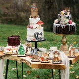 Geetery 12 Pcs Woodland Animals Wooden Animal Cutout Shapes Forest Painted Woodland Baby Shower Decorations Wild Creatures Wood Table Centerpieces for Forest Camp Party Supplies (Cute) Geetery