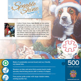 MasterPieces 500 Piece Glitter Christmas Jigsaw Puzzle - Santa Paws - 15"x21" Masterpieces