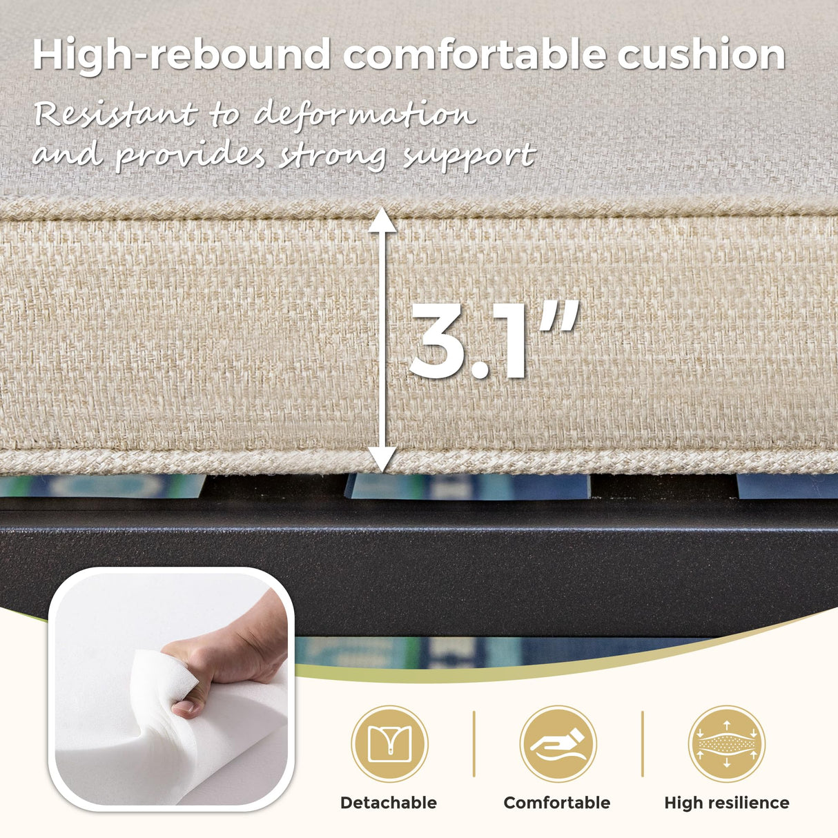 MIXPATIO 9 Pieces Outdoor Dining Set for 8, Patio Dining Set Wicker Rattan Chairs with Soft Cushion and Square Table with Umbrella Hole, Wicker Patio Table and Chairs for Backyard Porch MIXPATIO