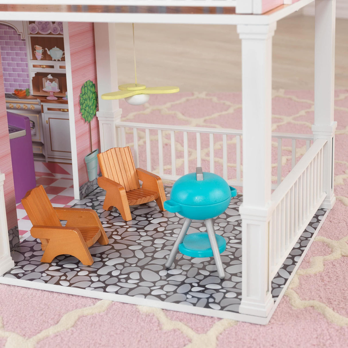KidKraft Country Estate Wooden Dollhouse for 12" Dolls with 31Piece Accessories KidKraft