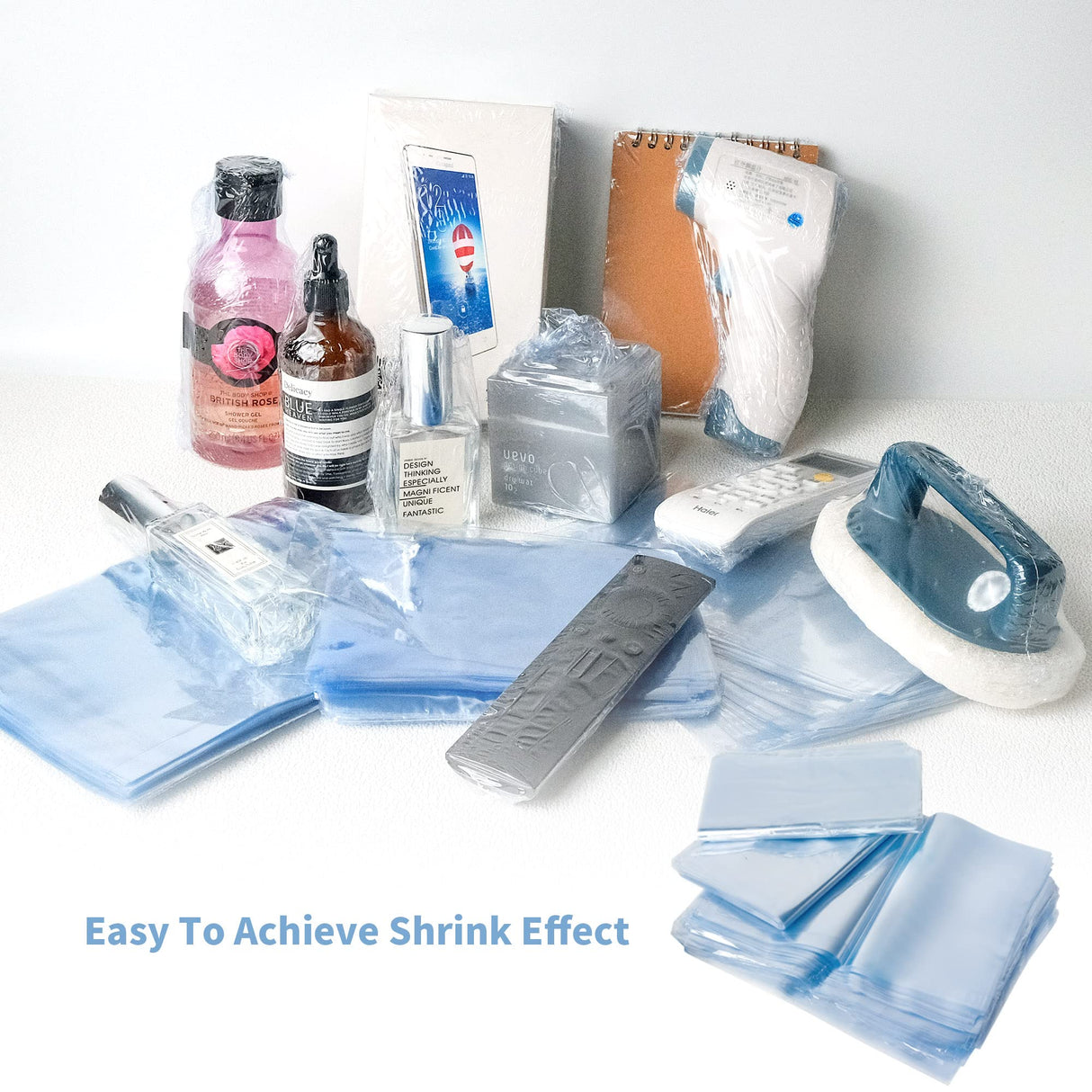 500 Pcs 6x8 Inch POF Heat Shrink Wrap Bag,Dveda Clear Odorless Shrink Wrap Bag with Vent Hole, Heat Shrink Film Wrap for Packagaing Books,DVD/CD,Sublimation Tumblers,Soap,Bath Bombs,Small Gifts Dveda