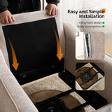 VINGLI Mid-Century Modern Swivel Accent Chairs Set of 2, 360°Upholstered Armchairs, Home Sofa with Track Arms for Living Room, Bedroom, Reading Room, Club Swivel Chairs, Chenille Khaki VINGLI