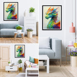 MXJSUA Dragon Diamond Painting Kits for Adults, 5D Green Dragon Diamond Art Kits for Beginners, DIY Full Drill Crystal Gem Painting Kits for Home Wall Decor 12x16 Inch MXJSUA