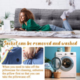 Wenqik Wedge Pillow Triangular Headboard Bed Reading Backrest Wedge Bolster Pillow with Removable Cover Back Support for Daybed Bunk Bed(Gray,Queen) Wenqik