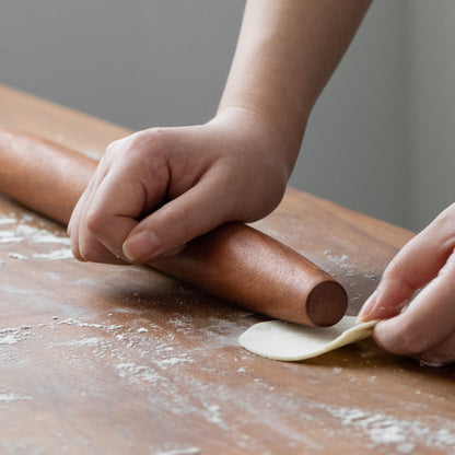 Muso Wood Sapele Wooden French Rolling Pin for Baking, Tapered Roller for Fondant, Pie Crust, Cookie, Pastry (French 15-3/4inch)