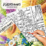 Crayola Wildflower Coloring Book (40 Pages), Premium Adult Coloring Pages, for Stress Relief and Relaxation, Gift for Adults Crayola