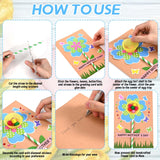 24 Sets Mother's Day Flower Card Craft Kit for Kids Spring DIY Flower Greeting Card Set Happy Mother's Day Card Making Kit for Mom Gifts Classroom School Home Activities Sanixin