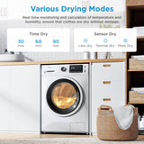 Midea 24 Inch Washer and Dryer Combo, All in One Washer and Dryer 2.7 cu.ft 26lbs, Ventless Washing Machine, Steam Care, Overnight Dry, 1400 RPM, 16 Cycles Front Load Washer, Full-Automatic, White Midea