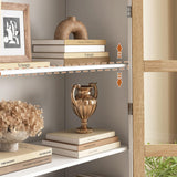 71" Tall Arched Kitchen Pantry, Modern Farmhouse Wood Kitchens Storage Cabinets with 2 Large Drawers and Adjustable Shelves, Arched Display Cabinet with Glass Doors for Dining Room, Bathroom LIVAUVEAD