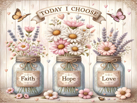 mrpwnle Diamond Art Kits for Adults, Faith,Hope,Love Diamond Painting Kits for Beginners, Inspirational Diamonds Art Painting Kits, 5D Round Full Drill Crafts Kits Home Decor Gifts 16x12inch mrpwnle