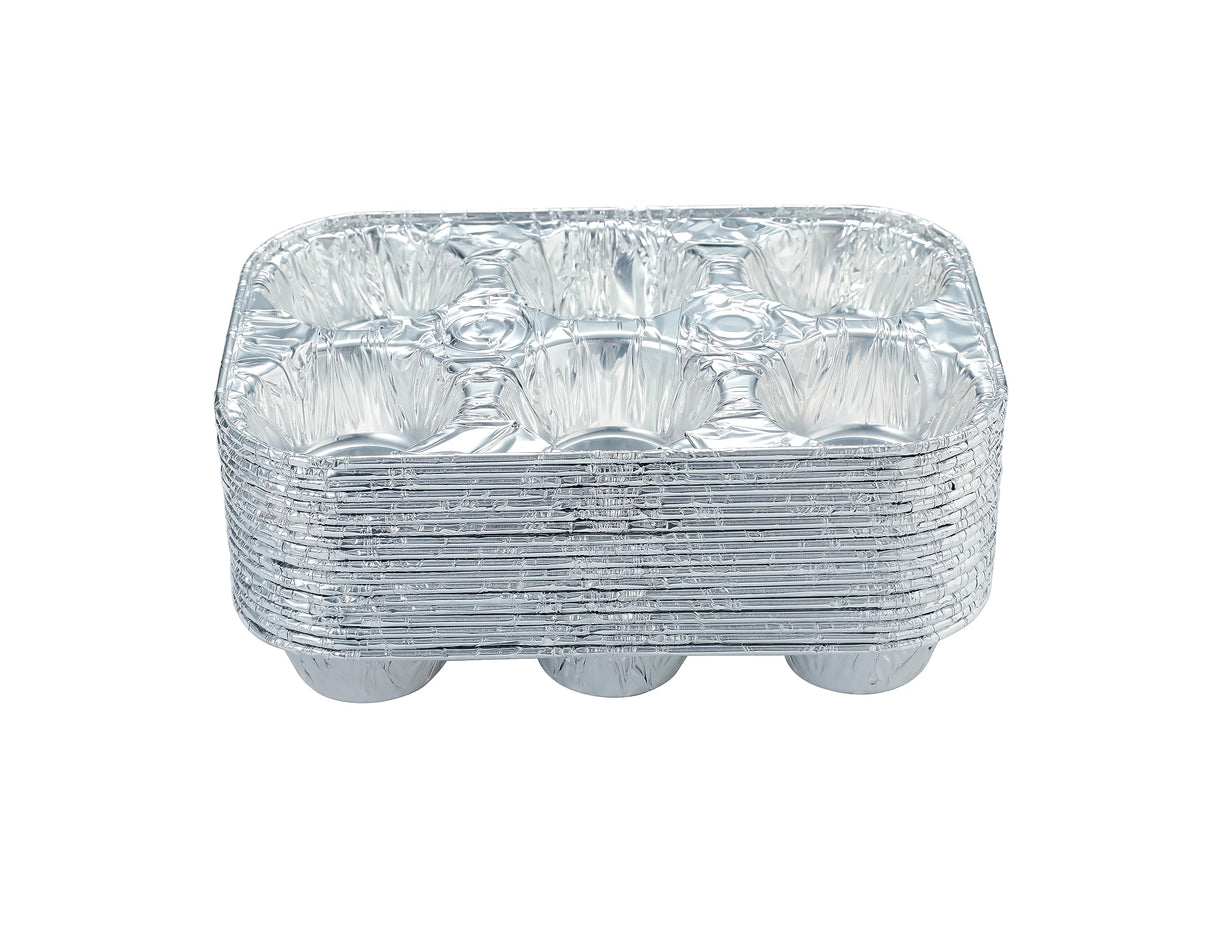 Waytiffer (10pack Muffin Pan 6-Cup Cupcake Aluminum Pans Favorite Muffin Tin Size for Baking Cupcakes Muffins and Mini Pies - Standard Size Waytiffer