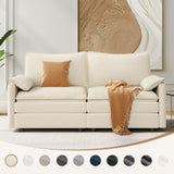 Vesgantti 74" Loveseat Sofa for Living Room, Comfy Cloud Couch Deep Seat Chenille Modern 2 Seater Small Sofa with Armrest Pillow, Easy Assembly for Small Spaces, Beige Vesgantti