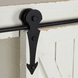 Kate and Laurel Cates Decorative Wall Storage Cabinet with Two Sliding Barn Doors, Rustic White Kate and Laurel