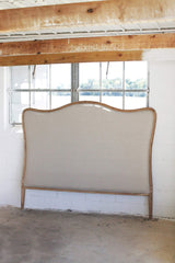 Creative Co-Op Oak & Linen King Size Headboard Creative Co-Op