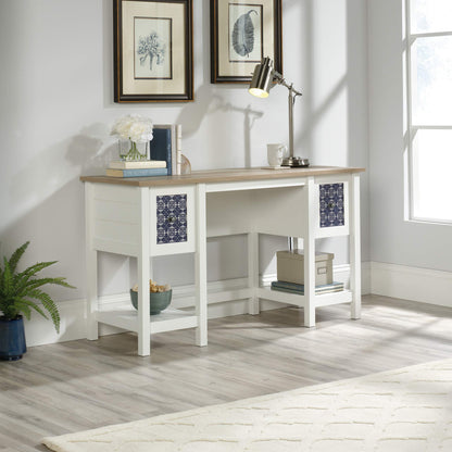 Sauder Cottage Road Desk, Soft White finish - WoodArtSupply