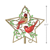 Hallmark Keepsake 2022, Cardinal Couple Metal Christmas Tree Topper Hallmark Keepsake