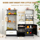 Wooden Play Kitchen Set for Kids – Interactive Pretend Toddler Kitchen Playset with 12 Kitchen Toy Accessories, Perfect for Ages 3+ Leeshyah