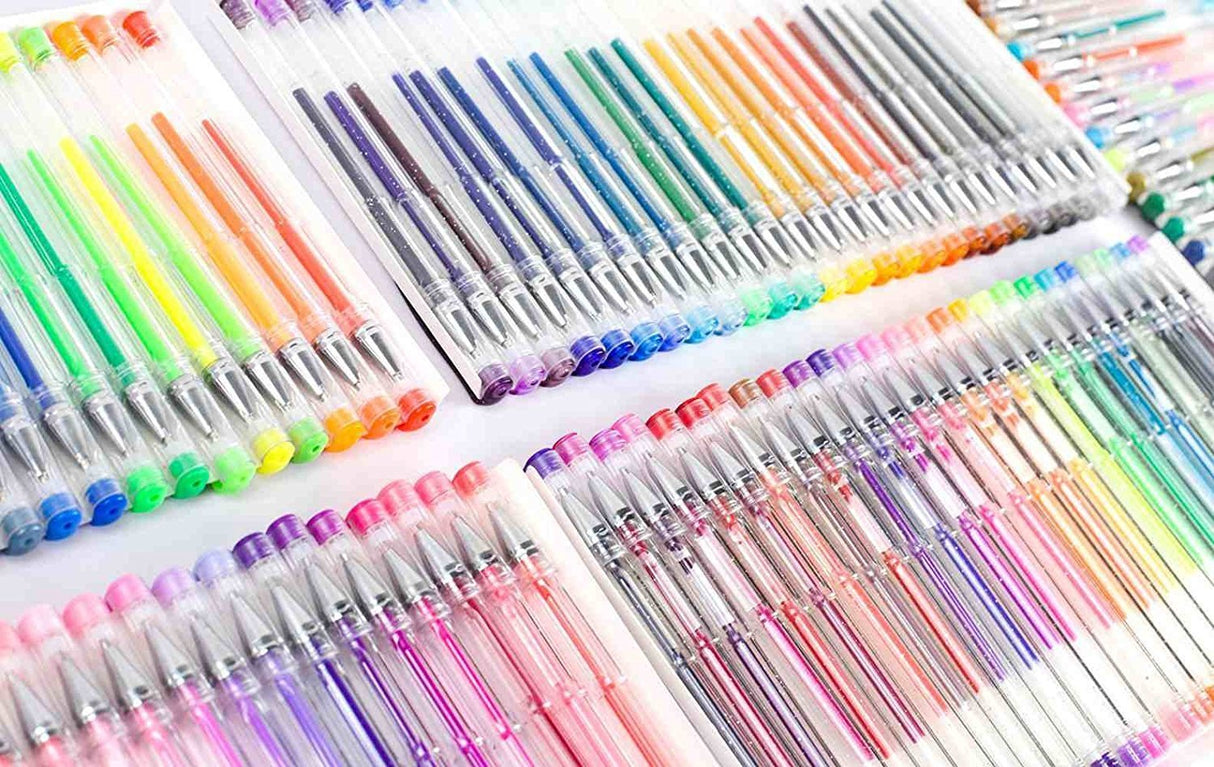 feela 360 Colors Gel Pens Set 180 Unique Gel Pen Plus 180 Refills for Adult Coloring Books Drawing feela