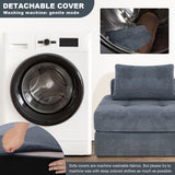 Futon Sofa Bed,Sleeper Chair - Convertible Sectional Sleeper Sofa with Pillow, Floor Bed Mattress for Guest Bed,Removable Zippered Back Support, Perfect for Living Room and Bedroom (SlateGray) Snug Sofee