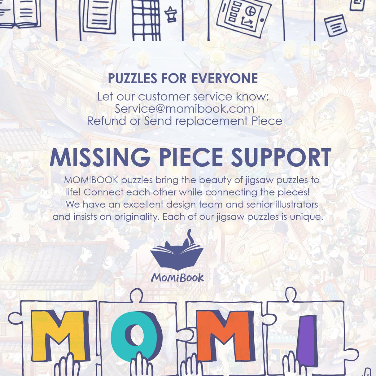 Puzzles for Adults 1000 Pieces, MOMIBOOK Jigsaw Puzzles of Chinese Village Town Cat, Painting Image 81.3x40.6cm(32"x16") Toys & Game Puzzle, White Elephant Choices, Birthday Puzzle Funny Choices MOMIBOOK