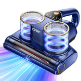 CFBF Mattress Vacuum Cleaner, Bed Vacuum Cleaner with 16Kpa Suction 253.7nm UV-C Light, Ultrasonic & High Heating, 500W Powerful Double-Cup Handheld Vacuums for Bed, Sofa, Couch, Crib, 16.4FT Corded CFBF