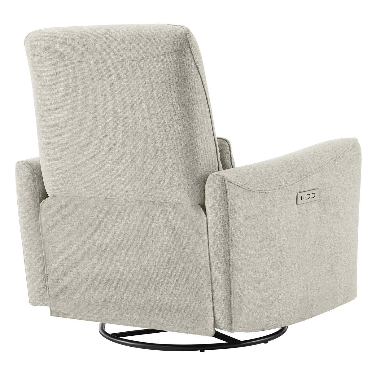 CHITA Power Recliner Chair Swivel Glider, FSC Certified Fabric Living Room Nursery Reclining Sofa Chair with Lumbar Support, Dove Grey CHITA