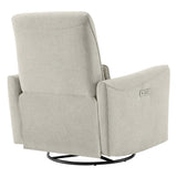 CHITA Power Recliner Chair Swivel Glider, FSC Certified Fabric Living Room Nursery Reclining Sofa Chair with Lumbar Support, Dove Grey CHITA