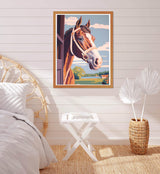 Bimkole DIY Oil painting of a horse Paint by Number Kits Animals on Canvas, Acrylic Paint Beginner Drawing Paintwork with Paintbrushes Perfect for Relaxation and Home Wall Decor Arts 16x20 inch Bimkole