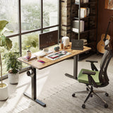 FEZIBO Electric Standing Desk Adjustable Height, 40 x 24 Inch Sit and Stand Desk, Home Office Desk, Ergonomic Workstation Computer Desk, Rustic Brown FEZIBO