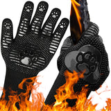 UBeesize Lengthen BBQ Gloves (Bear Paw), 1472°F Heat Resistant Grill Gloves, 14 inch Fireproof Oven Gloves for Cooking, Non-Slip Fire Gloves for Grilling, Barbecue, Smoker, Baking, Frying UBeesize