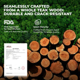 Teak Wooden Spoons for Cooking, Natural Solid Wooden Kitchen Cooking Utensils, Essential Wooden Kitchen Tools(9Pcs) YTYOTO