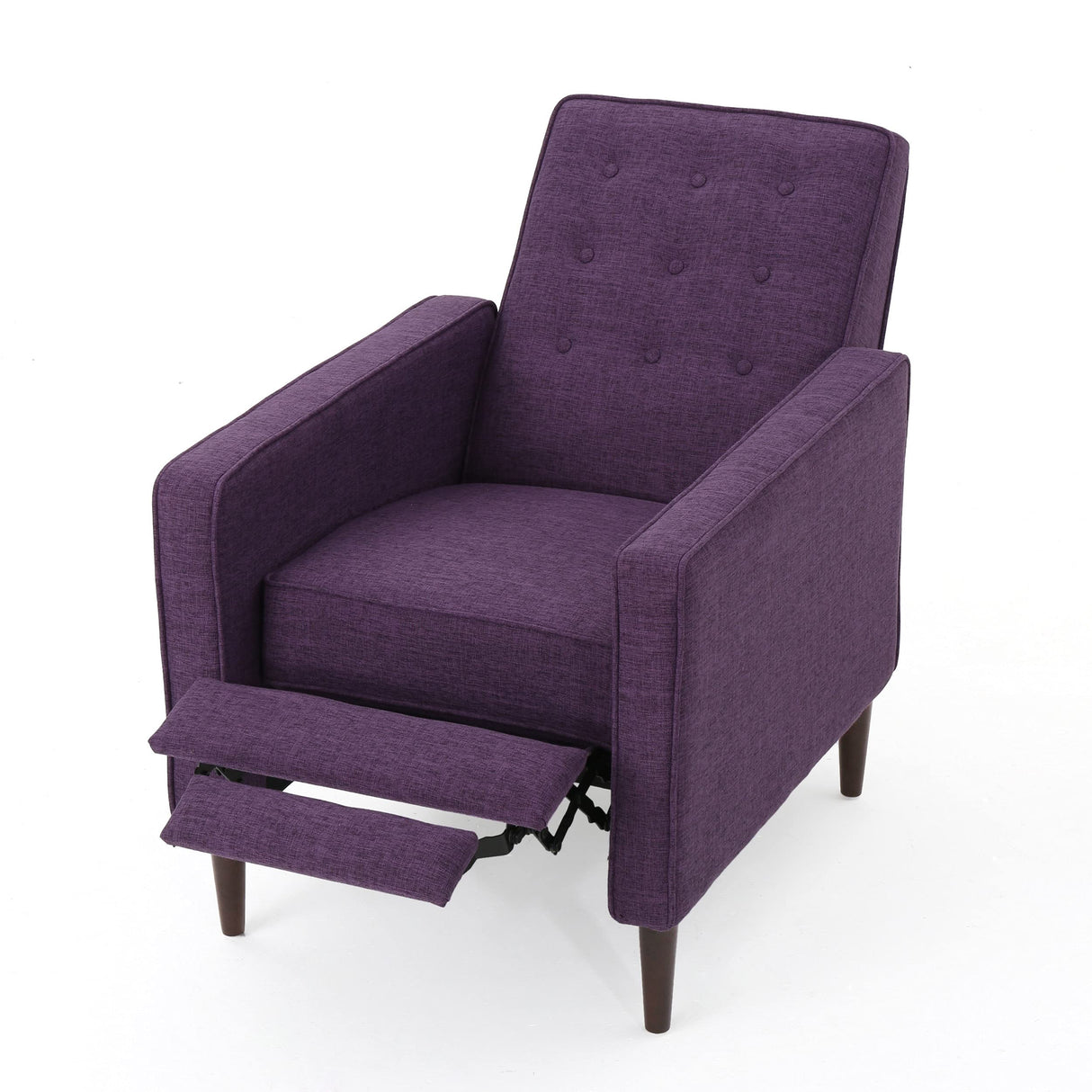 Christopher Knight Home Mervynn Mid-Century Modern Fabric Recliner,polyester, Muted Purple / Dark Espresso Christopher Knight Home