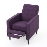 Christopher Knight Home Mervynn Mid-Century Modern Fabric Recliner,polyester, Muted Purple / Dark Espresso Christopher Knight Home
