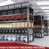 PMKES 67" W Garage Shelving Heavy Duty, Adjustable 6 Tier Metal Shelves, Commercial Metal Shelf Rack, Industrial Shelving PMKES