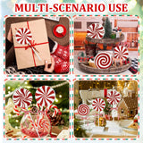 3 Pieces Christmas Table Decorations Wood Candy Set, Red Christmas Tiered Tray Decor,Rustic Christmas Candy Table Decorations for Home Tables(Cute) Sereliy